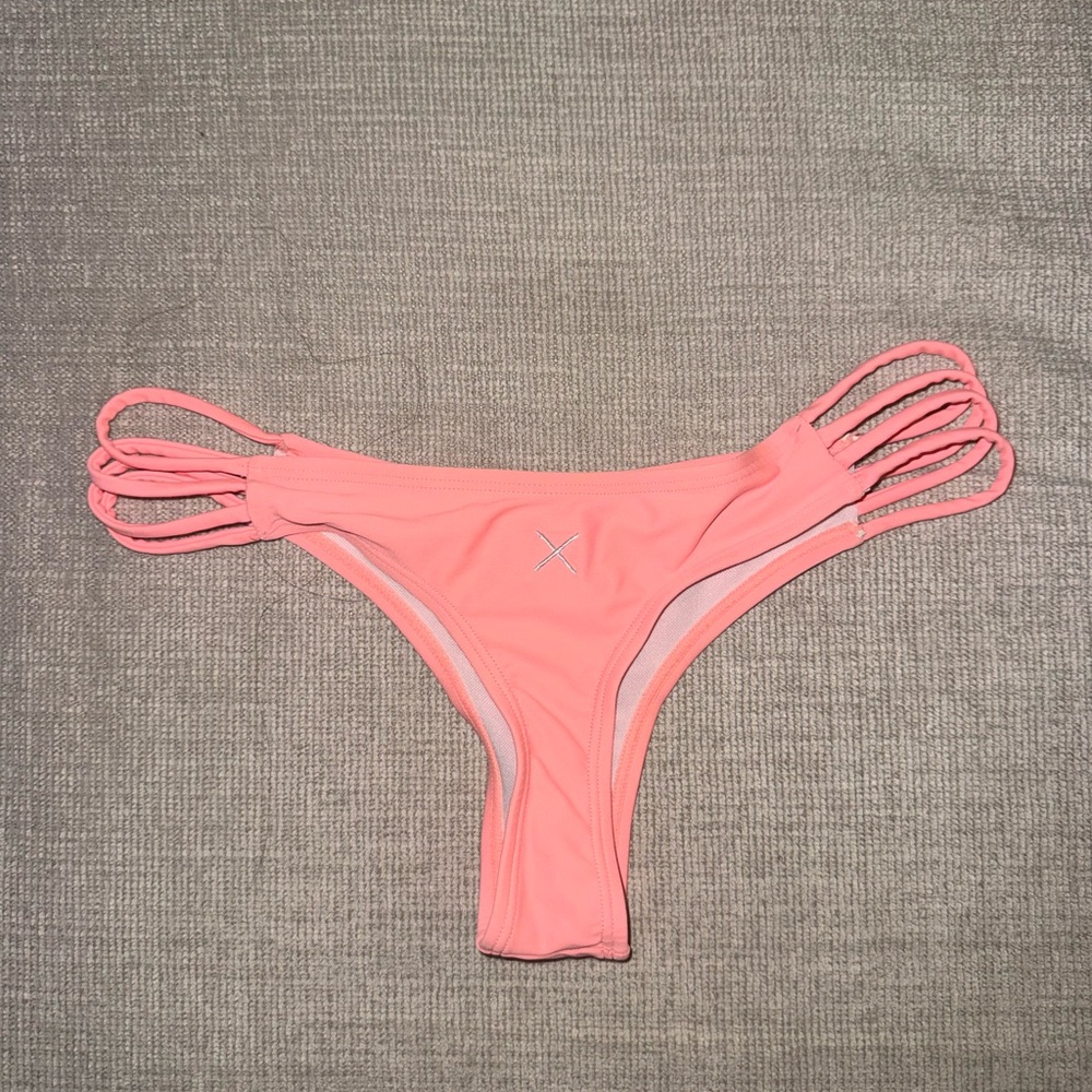 Boutine LA Light Coral Strappy Bikini Bottom